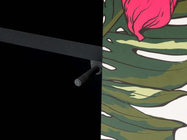 Шкаф 2-дверный Boho Color черный, с принтом — изображение 4