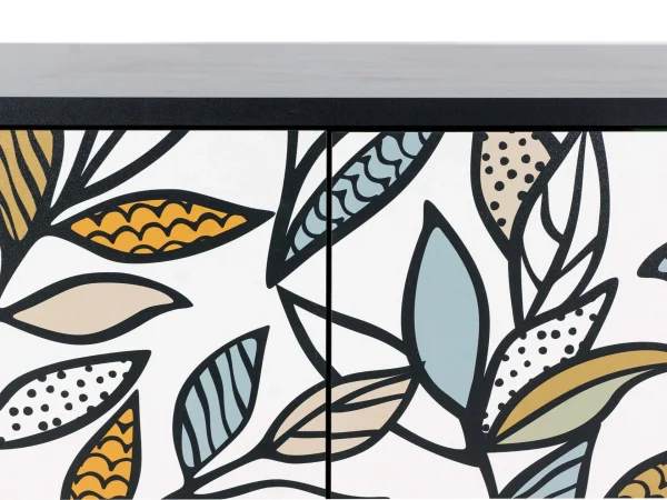 Шкаф 2-дверный Boho Color черный, с принтом — изображение 4