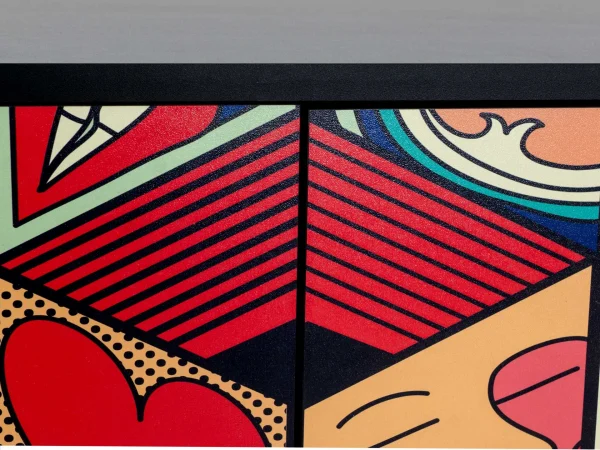 Шкаф 2-дверный Boho Color черный, с принтом — изображение 5