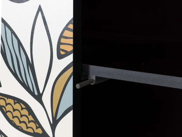 Шкаф 2-дверный Boho Color черный, с принтом — изображение 5