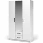 Шкаф «Чикаго» 3д2ящ (с зеркалом) MAX, белый