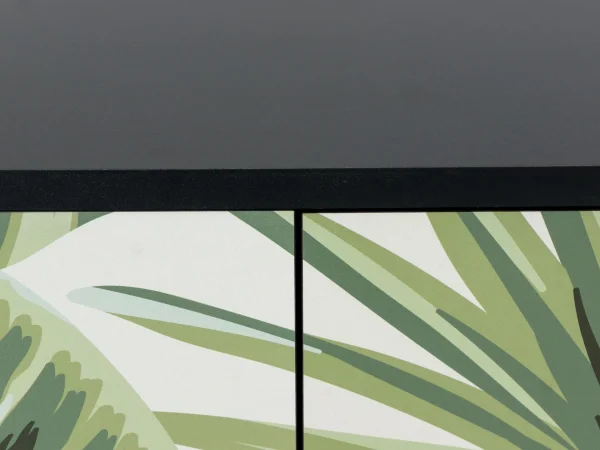 Шкаф Boho Color низкий с принтом, черный — изображение 4