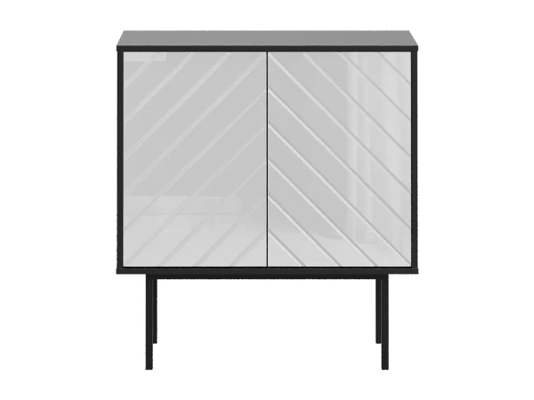 Шкаф Boho низкий белый, черный — изображение 2