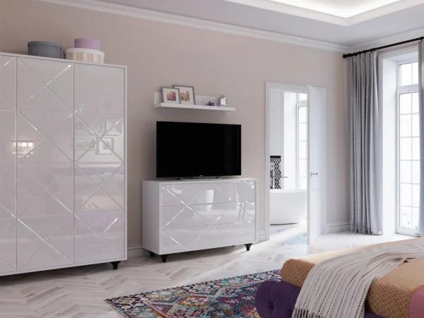 Шкаф Cloud трехдверный белый — изображение 2