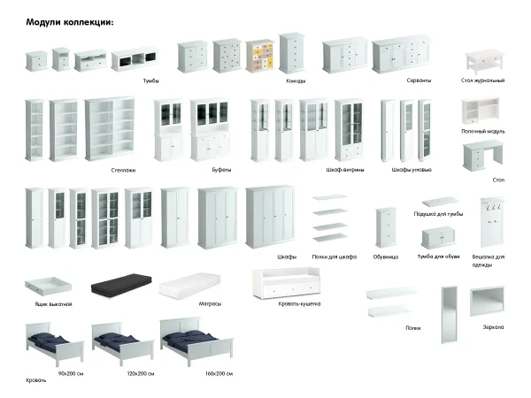 Шкаф двухдверный белый — изображение 3