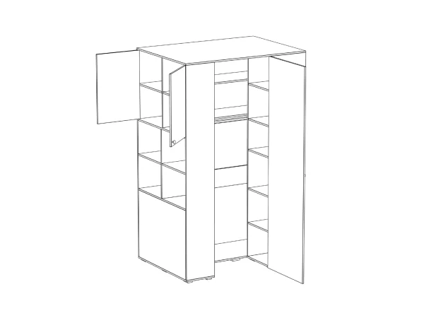 Шкаф-гардероб Play белый, ясень коимбра — изображение 3