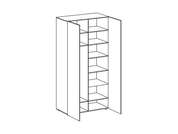 Шкаф Modus 2-дверный белый — изображение 2