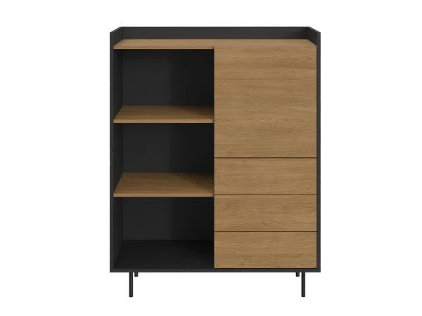Шкаф-стеллаж Look черный, робиния брэнсон — изображение 2