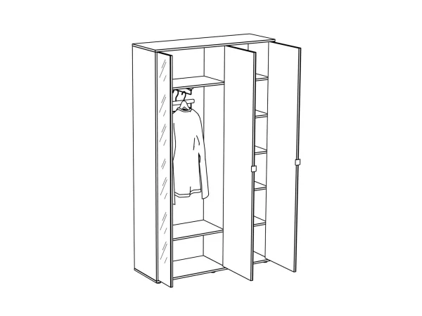 Шкаф трехдверный Latte капучино — изображение 2