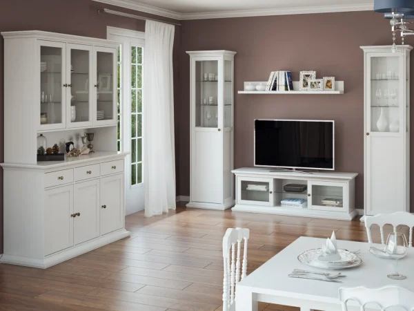 Шкаф-витрина однодверный белый — изображение 2