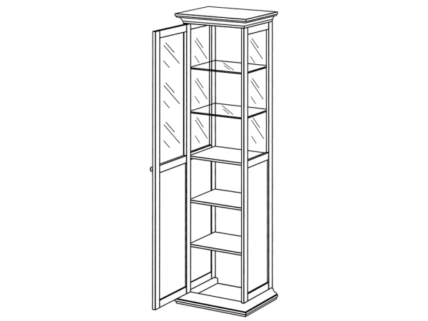 Шкаф-витрина однодверный дуб сонома — изображение 3