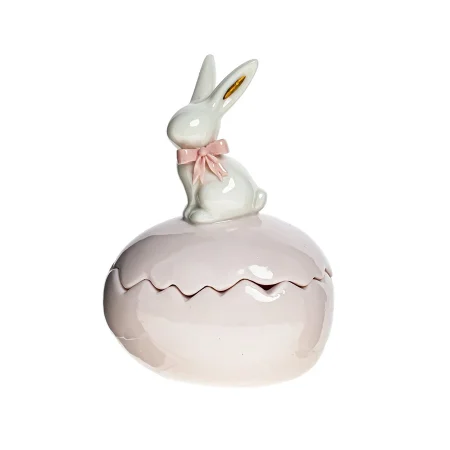 Шкатулка Зайчик с розовым бантиком 13 см