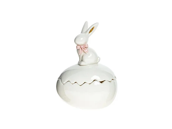 Шкатулка Зайчик с розовым бантиком