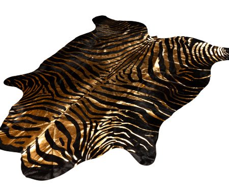 Шкура коровы COLUMBIA BLACK GOLD ZEBRA PRINT