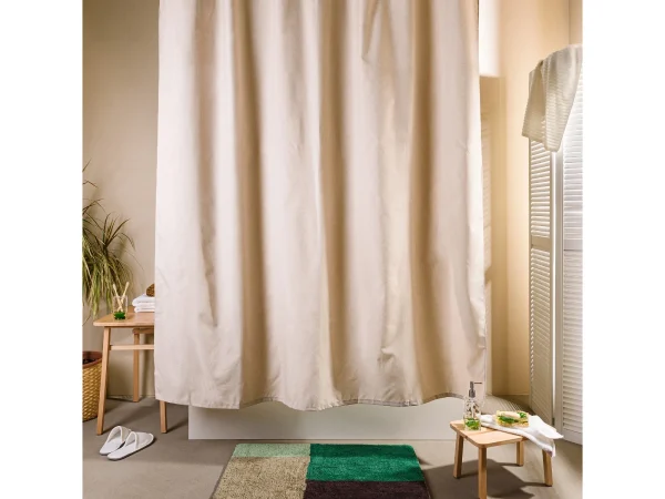 Штора для ванной комнаты тканевая Naturel бежевый — изображение 4