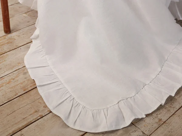 Скатерть льняная Ivory 180х180 см белый — изображение 3