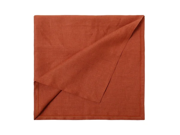 Скатерть льняная Linen collection brown 145х180 см
