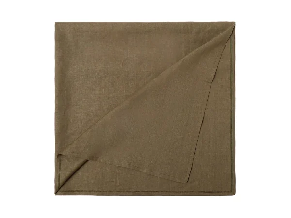 Скатерть льняная Linen collection khaki 145х180 см