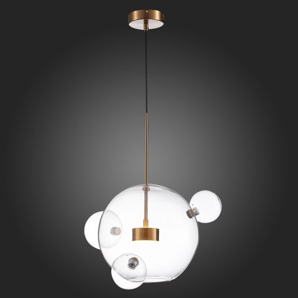 SL1133.203.01 Светильник подвесной ST-Luce Латунь/Прозрачный LED 1*14W 3000K BOPONE — изображение 2