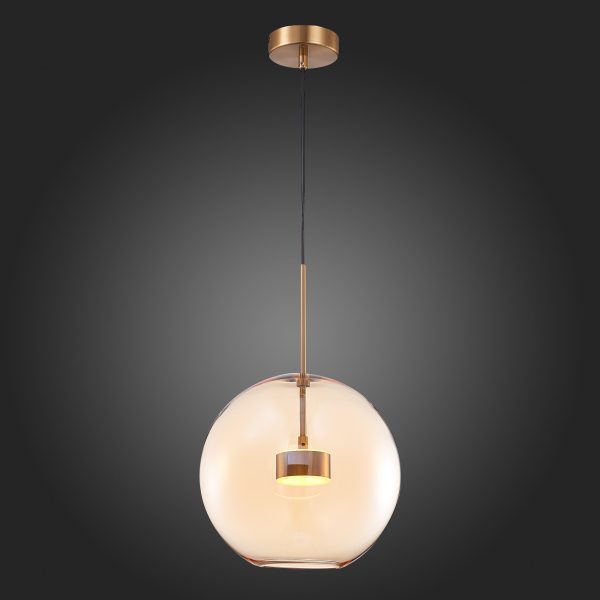 sl1133.323.01-svetilnik-podvesnoj-st-luce-latunkonjachnyj-led-110w-3000k-bopone-1 SL1133.323.01 Светильник подвесной ST-Luce Латунь/Коньячный LED 1*10W 3000K BOPONE — изображение 2
