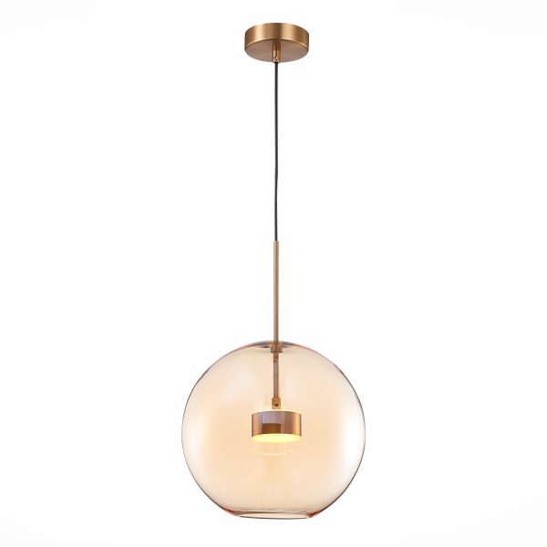sl1133.323.01-svetilnik-podvesnoj-st-luce-latunkonjachnyj-led-110w-3000k-bopone-2 SL1133.323.01 Светильник подвесной ST-Luce Латунь/Коньячный LED 1*10W 3000K BOPONE — изображение 3
