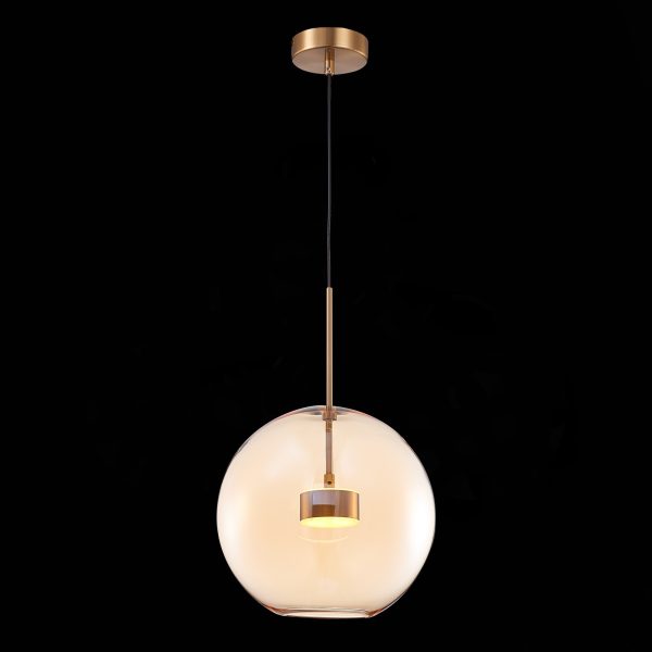 SL1133.323.01 Светильник подвесной ST-Luce Латунь/Коньячный LED 1*10W 3000K BOPONE SL1133.323.01 Светильник подвесной ST-Luce Латунь/Коньячный LED 1*10W 3000K BOPONE