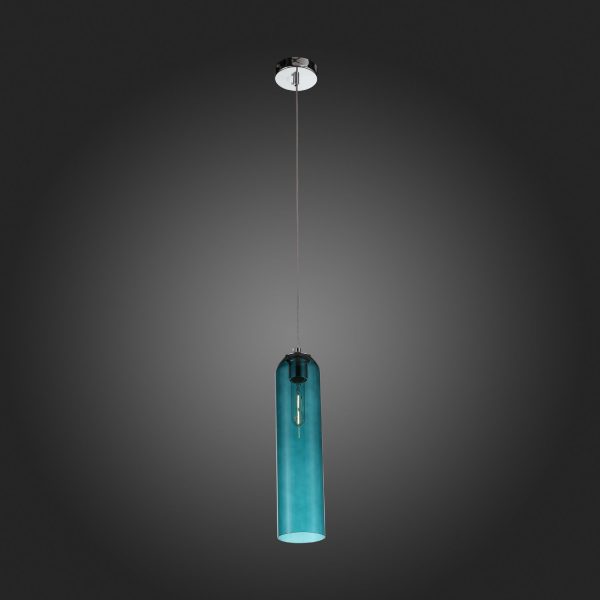 SL1145.183.01 Светильник подвесной ST-Luce хром/зеленый E27 1*60W CALLANA — изображение 2