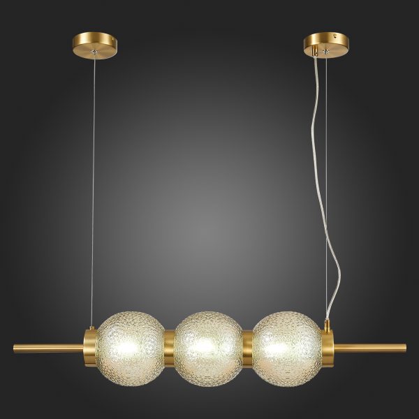 SL1155.313.03 Светильник подвесной ST-Luce Латунь/Коньячный E14 3*40W MARENA — изображение 2