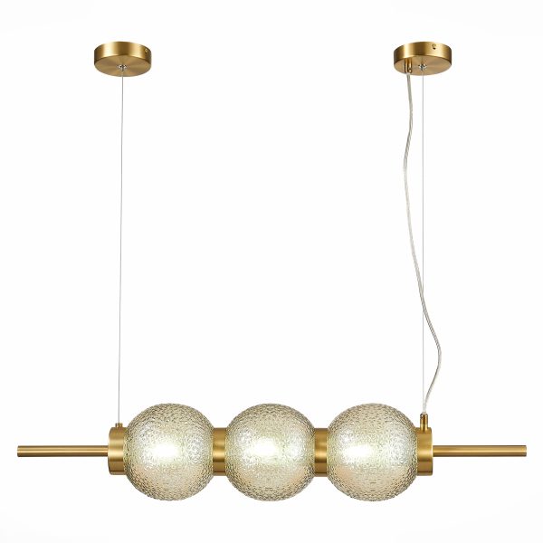 SL1155.313.03 Светильник подвесной ST-Luce Латунь/Коньячный E14 3*40W MARENA — изображение 3