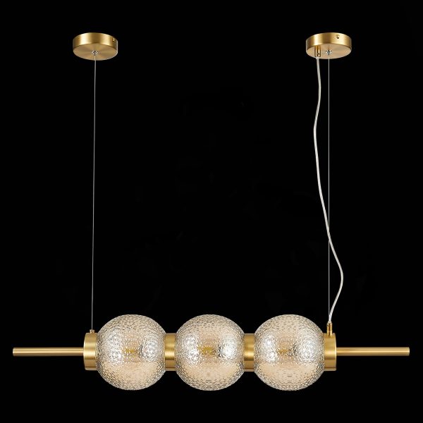 SL1155.313.03 Светильник подвесной ST-Luce Латунь/Коньячный E14 3*40W MARENA — изображение 4