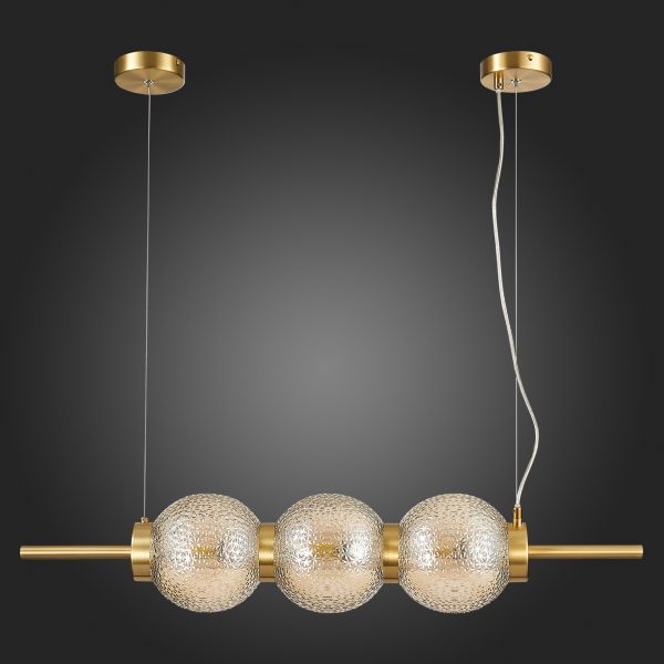 SL1155.313.03 Светильник подвесной ST-Luce Латунь/Коньячный E14 3*40W MARENA — изображение 5