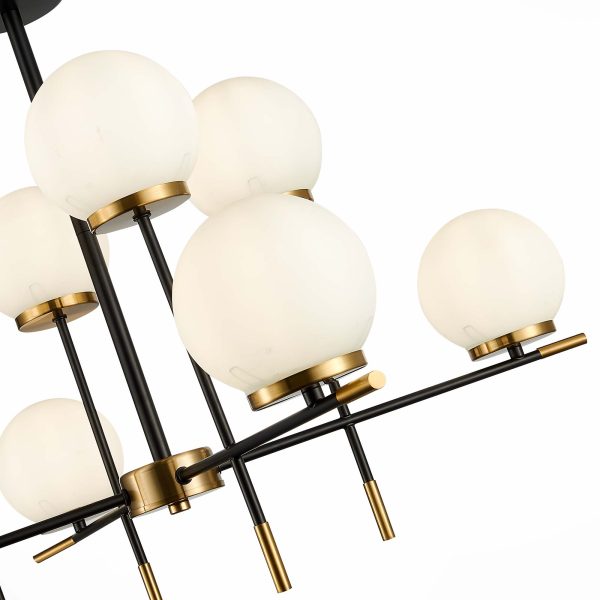 sl1203.412.08-ljustra-potolochnaja-st-luce-chernyj-latunbelyj-e27-860w-limano-4 SL1203.412.08 Люстра потолочная ST-Luce Черный, Латунь/Белый E27 8*60W LIMANO — изображение 5