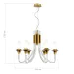 SL1241.203.06 Люстра подвесная ST-Luce Золотистый/Белый E14 6*40W VETRANO — изображение 4