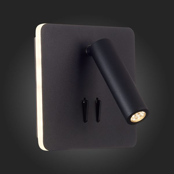 sl1586.431.01-svetilnik-nastennyj-chernyj-led-19w-3000k-624lm-ragt80-ip20-l-xw140xh140-170-240v-nastennye-svetilniki-1 SL1586.431.01 Светильник настенный Черный LED 1*9W 3000K 624Lm Ra>80  IP20 L-xW140xH140 170-240V Настенные светильники — изображение 2