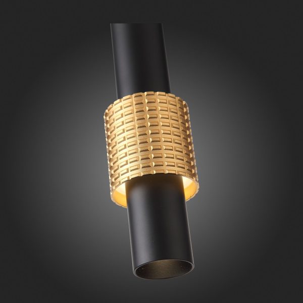 SL1591.403.01 Светильник подвесной ST-Luce Черный, Анодированный золотой/Черный LED 1*6W 3000K Подвесные светильники — изображение 5
