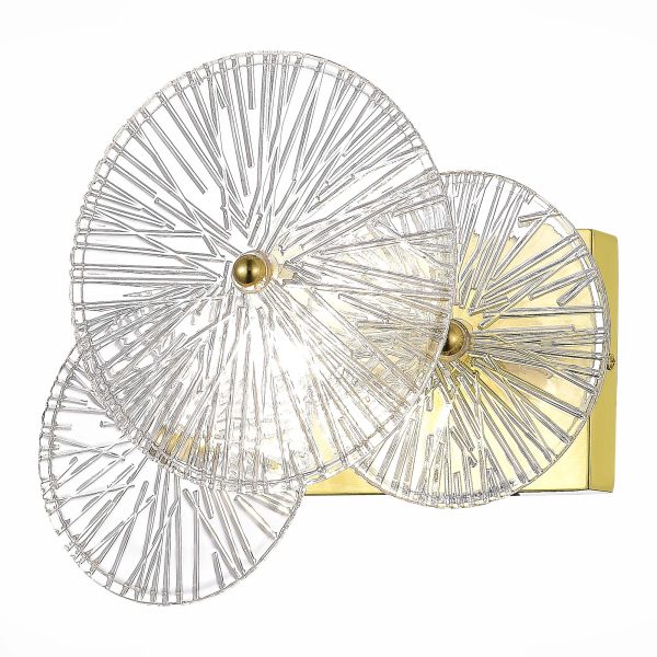 sl1657.201.01-bra-st-luce-zolotistyjprozrachnyj-e14-140w-flero-2 SL1657.201.01 Бра ST-Luce Золотистый/Прозрачный E14 1*40W FLERO — изображение 3