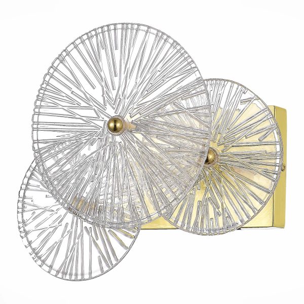 sl1657.201.01-bra-st-luce-zolotistyjprozrachnyj-e14-140w-flero-3 SL1657.201.01 Бра ST-Luce Золотистый/Прозрачный E14 1*40W FLERO — изображение 4