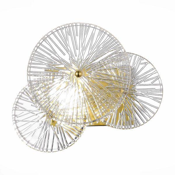 sl1657.201.01-bra-st-luce-zolotistyjprozrachnyj-e14-140w-flero-4 SL1657.201.01 Бра ST-Luce Золотистый/Прозрачный E14 1*40W FLERO — изображение 5