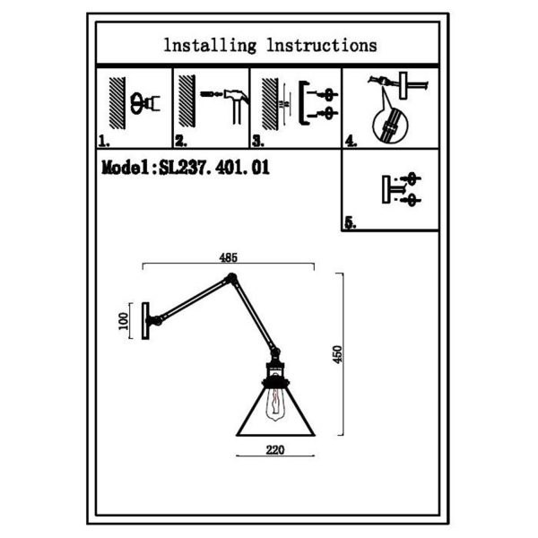 SL237.401.01 Бра ST-Luce Черный, Бронза/Прозрачный E27 1*40W EVOLUTO — изображение 5