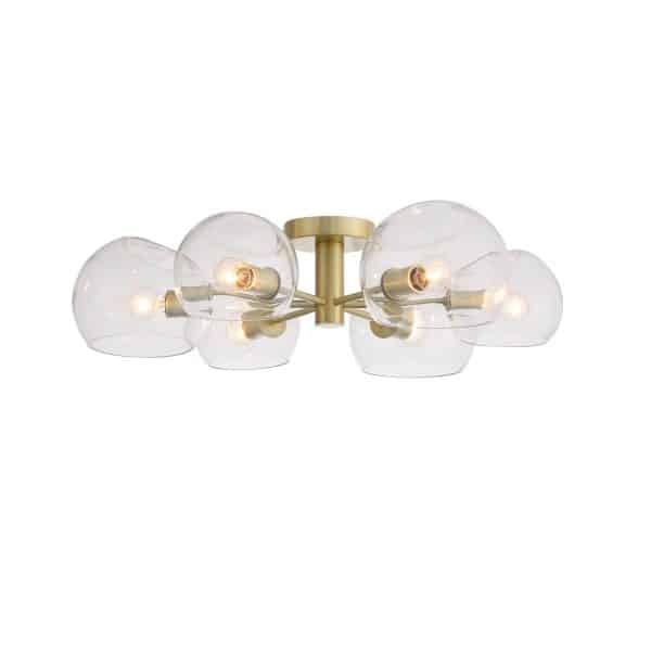 SL434.202.06 Люстра потолочная ST-Luce Латунь/Прозрачный E14 6*40W CALMARE — изображение 3