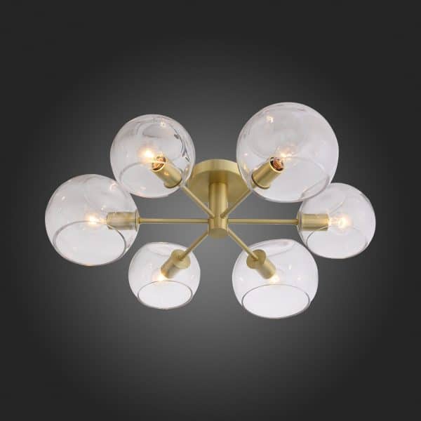 SL434.202.06 Люстра потолочная ST-Luce Латунь/Прозрачный E14 6*40W CALMARE — изображение 5