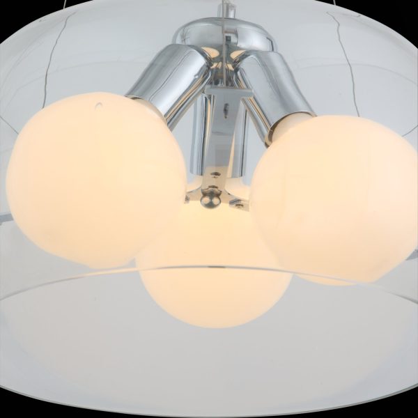 sl512.113.03-svetilnik-podvesnoj-st-luce-hromprozrachnyj-e27-globe-3100w-uovo-3 SL512.113.03 Светильник подвесной ST-Luce Хром/Прозрачный E27 Globe 3*100W UOVO — изображение 4