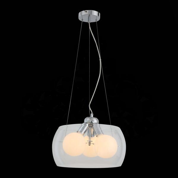 SL512.113.03 Светильник подвесной ST-Luce Хром/Прозрачный E27 Globe 3*100W UOVO SL512.113.03 Светильник подвесной ST-Luce Хром/Прозрачный E27 Globe 3*100W UOVO