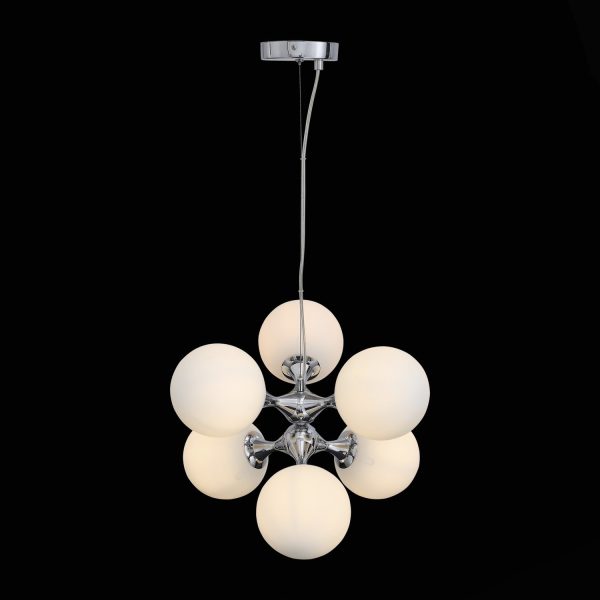 SL549.103.06 Люстра подвесная ST-Luce Хром/Белый E27 6*60W ARTE — изображение 4