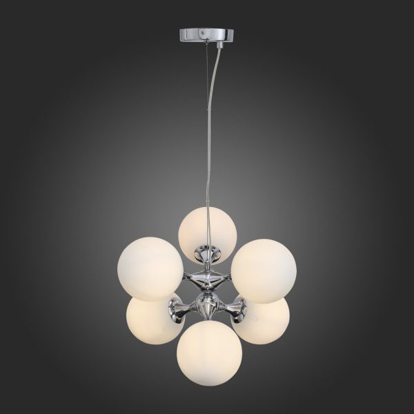 SL549.103.06 Люстра подвесная ST-Luce Хром/Белый E27 6*60W ARTE — изображение 5