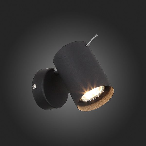 Хром/Черный GU10 LED 1*3W Настенные светильники