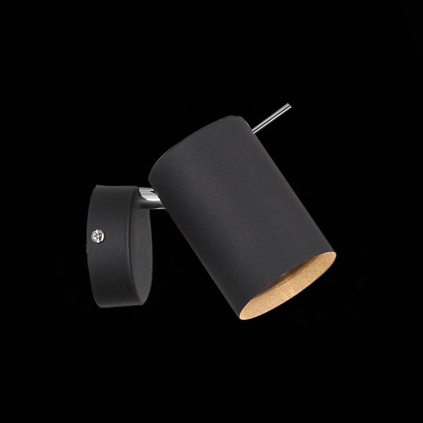 SL597.401.01 Спот ST-Luce Черный, Хром/Черный GU10 LED 1*3W Настенные светильники — изображение 4