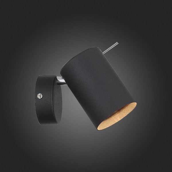 SL597.401.01 Спот ST-Luce Черный, Хром/Черный GU10 LED 1*3W Настенные светильники — изображение 5