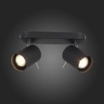 Хром/Черный GU10 LED 2*3W Потолочные светильники