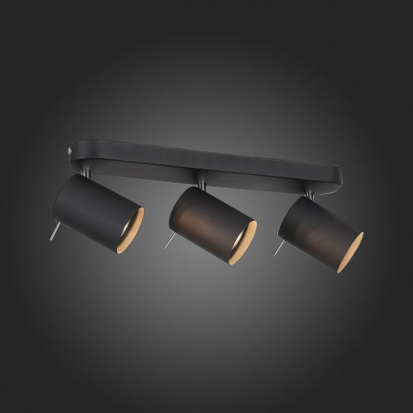 SL597.401.03 Спот ST-Luce Черный, Хром/Черный GU10 LED 3*3W Потолочные светильники — изображение 5
